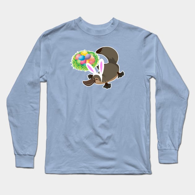 Easter Platypus Long Sleeve T-Shirt by Peppermint Narwhal